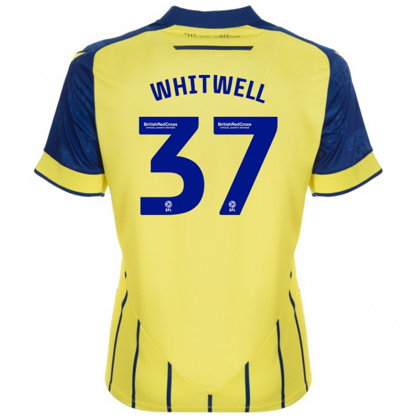 Kinder Harry Whitwell #37 Gelb Blau Auswärtstrikot Trikot 2024/25 T-Shirt Schweiz