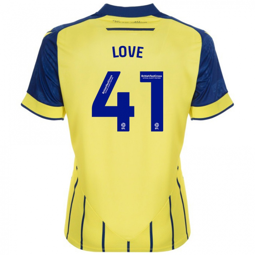 Enfant Maillot Layton Love #41 Jaune Bleu Tenues Extérieur 2024/25 T-Shirt Suisse