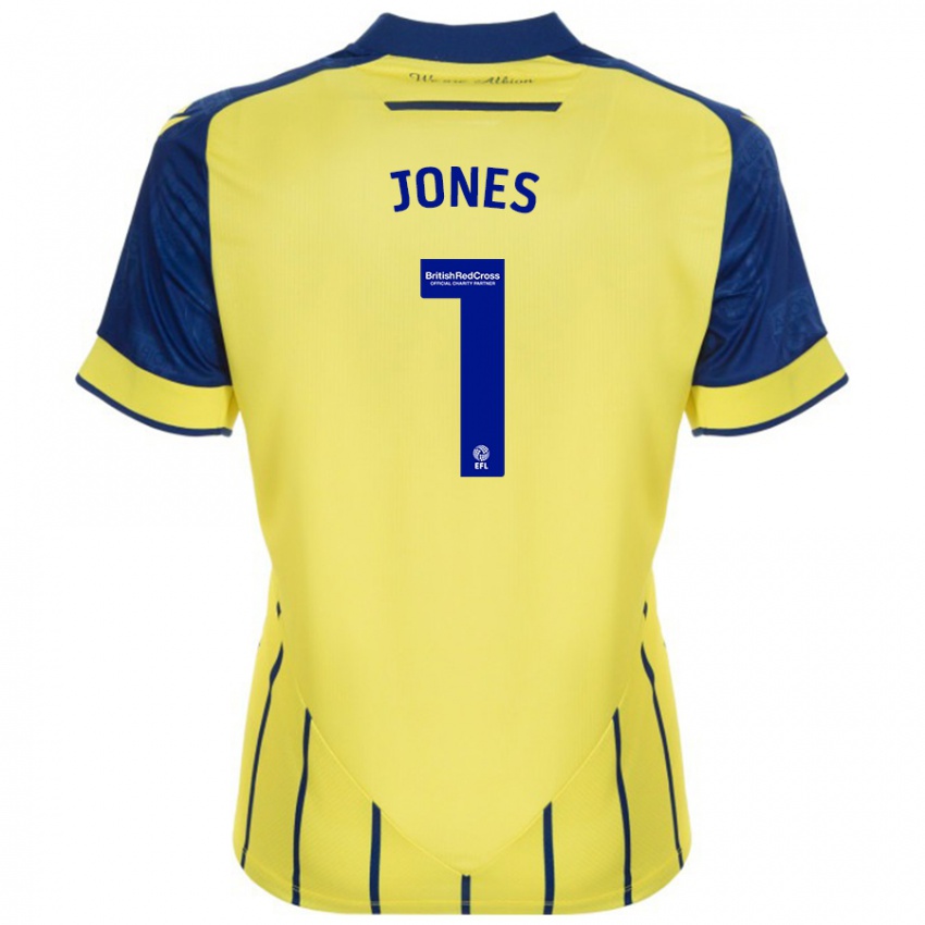 Kinder Lucy Jones #1 Gelb Blau Auswärtstrikot Trikot 2024/25 T-Shirt Schweiz