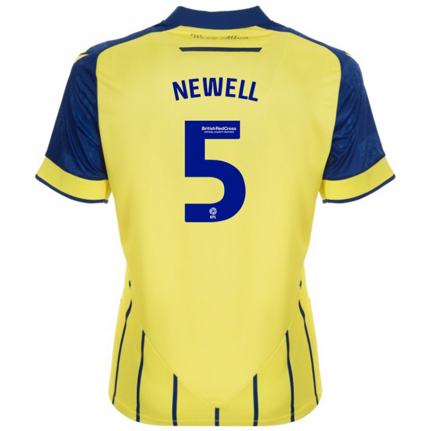 Enfant Maillot Lucy Newell #5 Jaune Bleu Tenues Extérieur 2024/25 T-Shirt Suisse