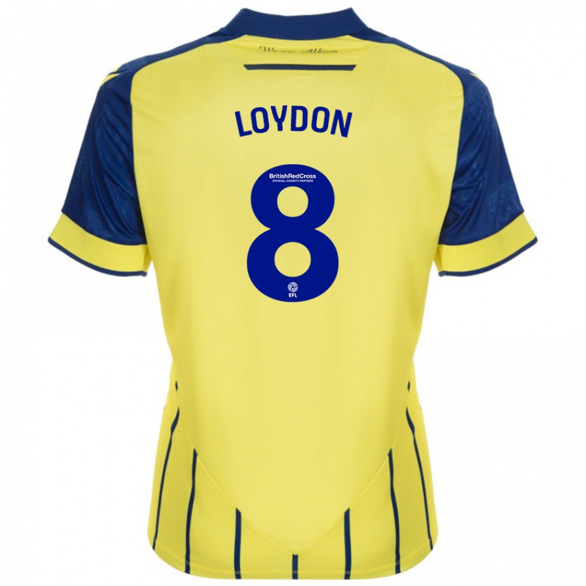 Kinder Abi Loydon #8 Gelb Blau Auswärtstrikot Trikot 2024/25 T-Shirt Schweiz