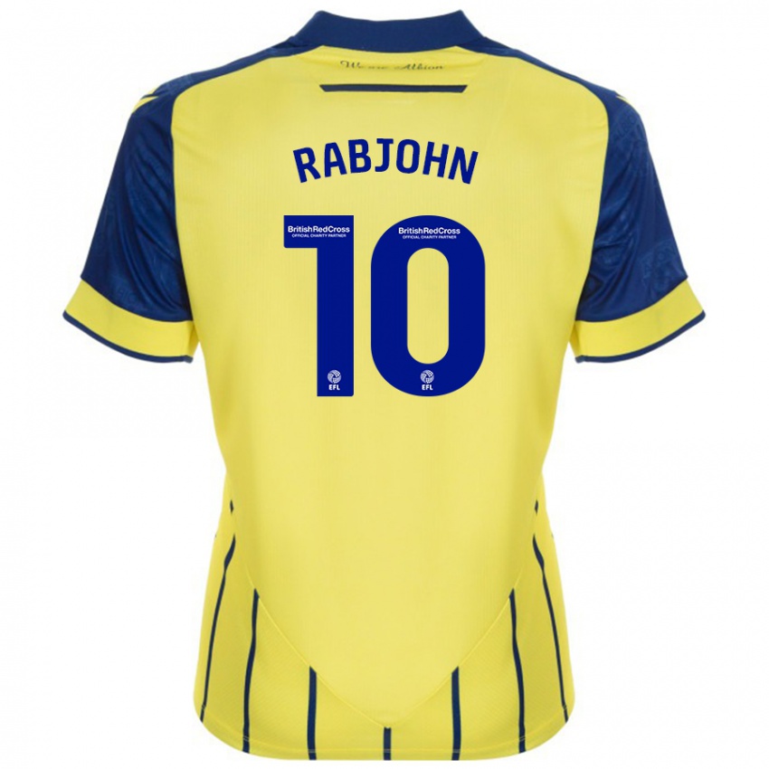 Enfant Maillot Olivia Rabjohn #10 Jaune Bleu Tenues Extérieur 2024/25 T-Shirt Suisse