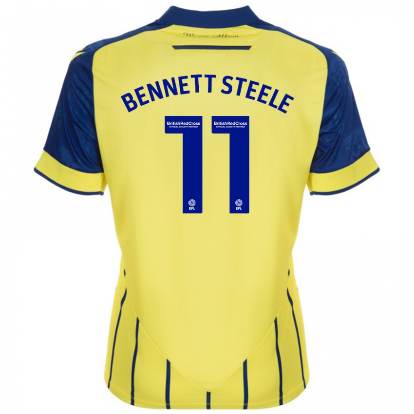 Enfant Maillot Lizzie Bennett-Steele #11 Jaune Bleu Tenues Extérieur 2024/25 T-Shirt Suisse