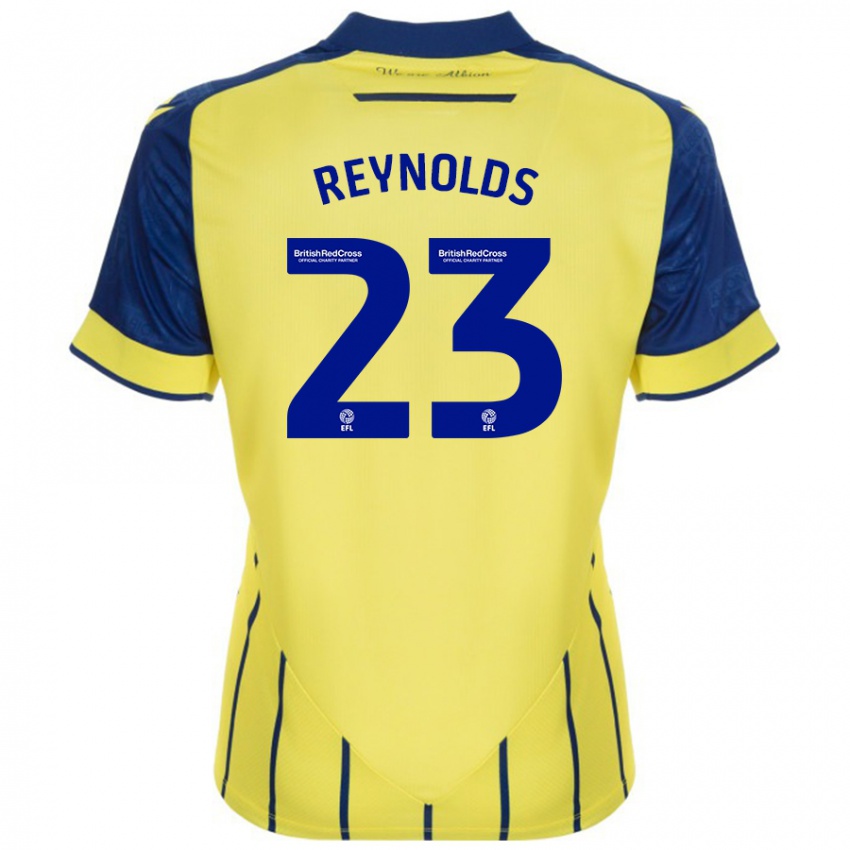 Kinder Taylor Reynolds #23 Gelb Blau Auswärtstrikot Trikot 2024/25 T-Shirt Schweiz