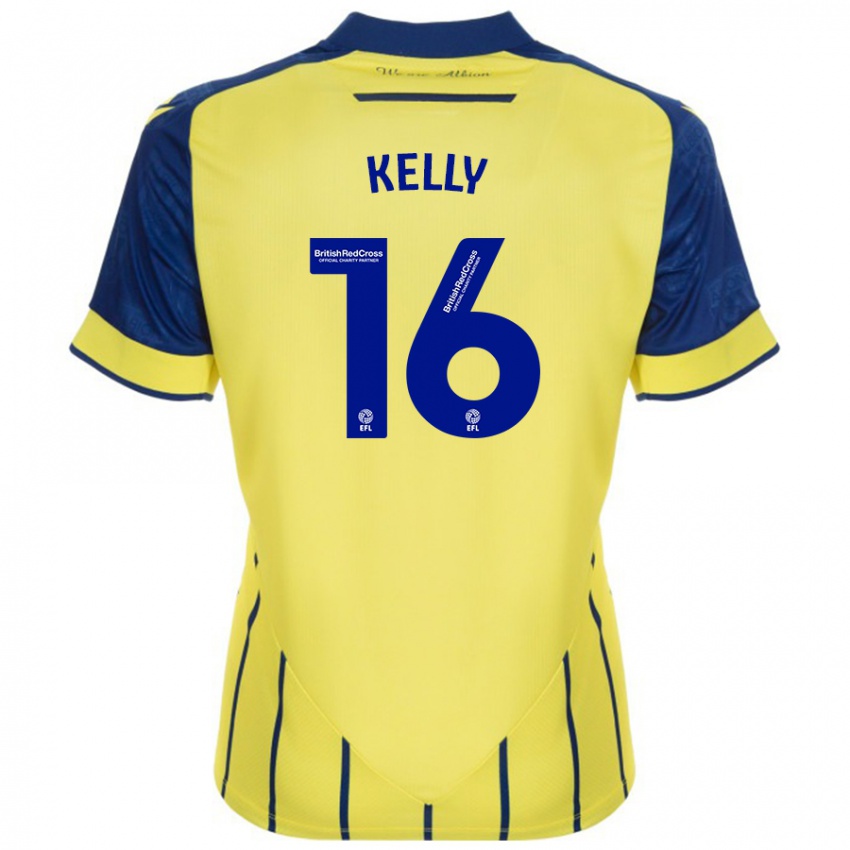 Kinder Martin Kelly #16 Gelb Blau Auswärtstrikot Trikot 2024/25 T-Shirt Schweiz