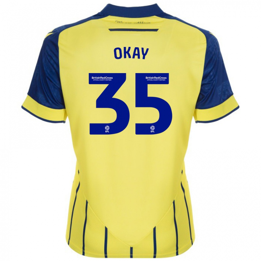 Enfant Maillot Okay Yokuşlu #35 Jaune Bleu Tenues Extérieur 2024/25 T-Shirt Suisse