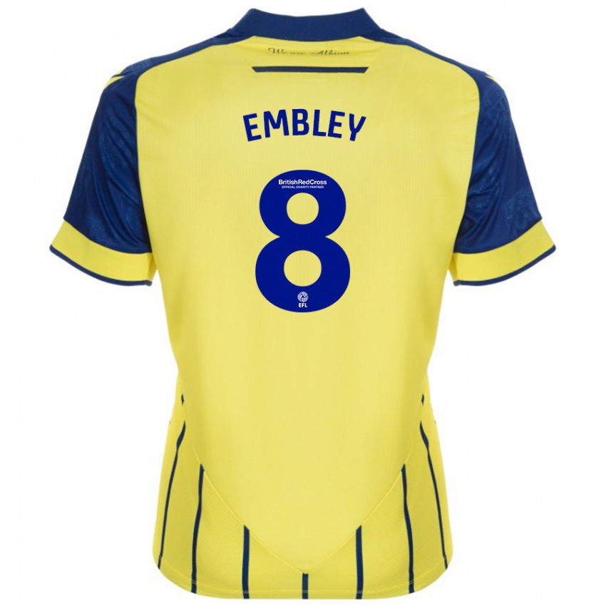 Kinder Rosie Embley #8 Gelb Blau Auswärtstrikot Trikot 2024/25 T-Shirt Schweiz