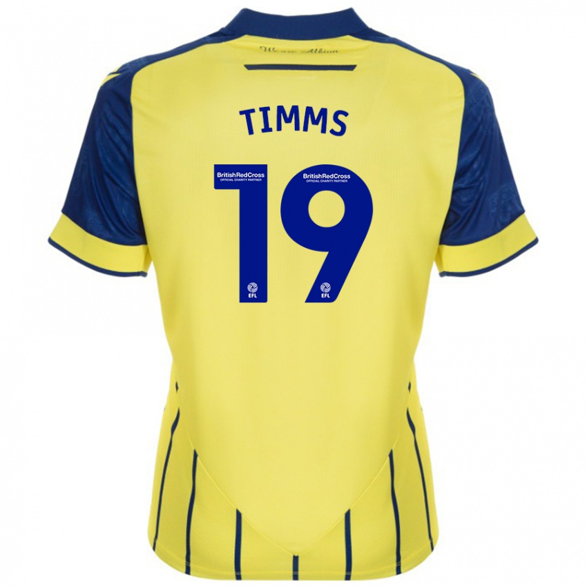 Kinder Maria Timms #19 Gelb Blau Auswärtstrikot Trikot 2024/25 T-Shirt Schweiz