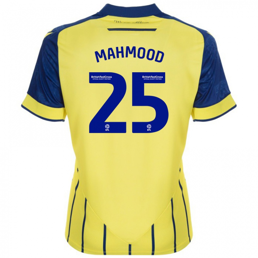 Kinder Mahmood #25 Gelb Blau Auswärtstrikot Trikot 2024/25 T-Shirt Schweiz