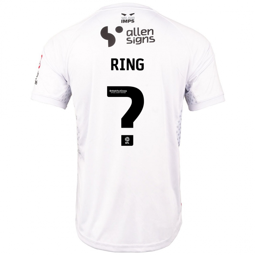 Enfant Maillot Erik Ring #0 Rouge Blanc Tenues Extérieur 2024/25 T-Shirt Suisse