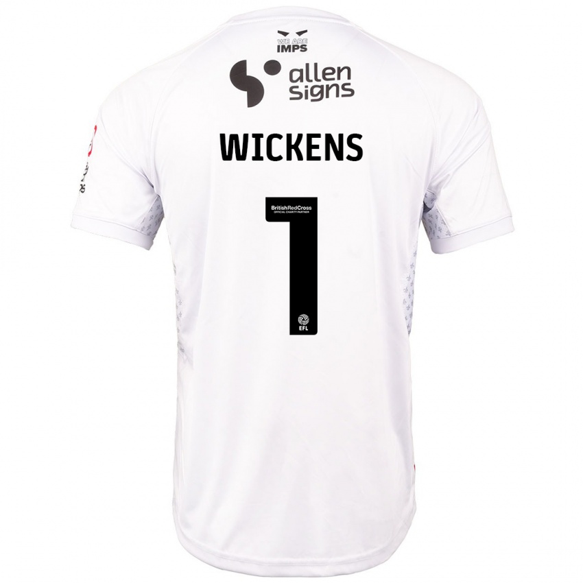 Enfant Maillot George Wickens #1 Rouge Blanc Tenues Extérieur 2024/25 T-Shirt Suisse