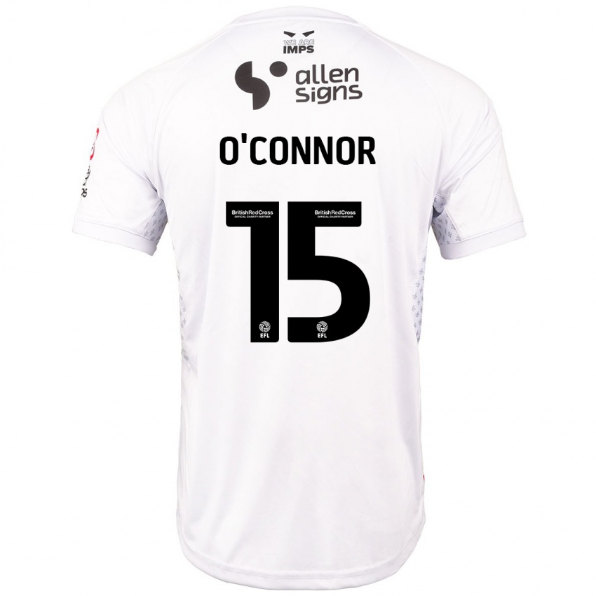 Enfant Maillot Paudie O'connor #15 Rouge Blanc Tenues Extérieur 2024/25 T-Shirt Suisse