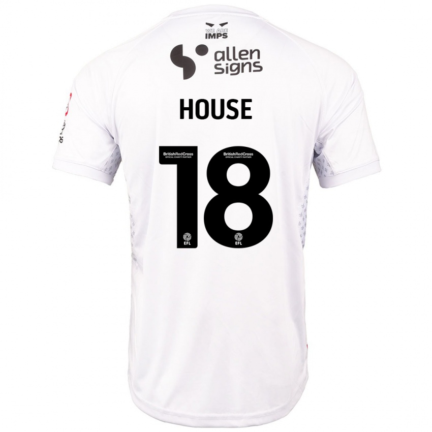 Enfant Maillot Ben House #18 Rouge Blanc Tenues Extérieur 2024/25 T-Shirt Suisse