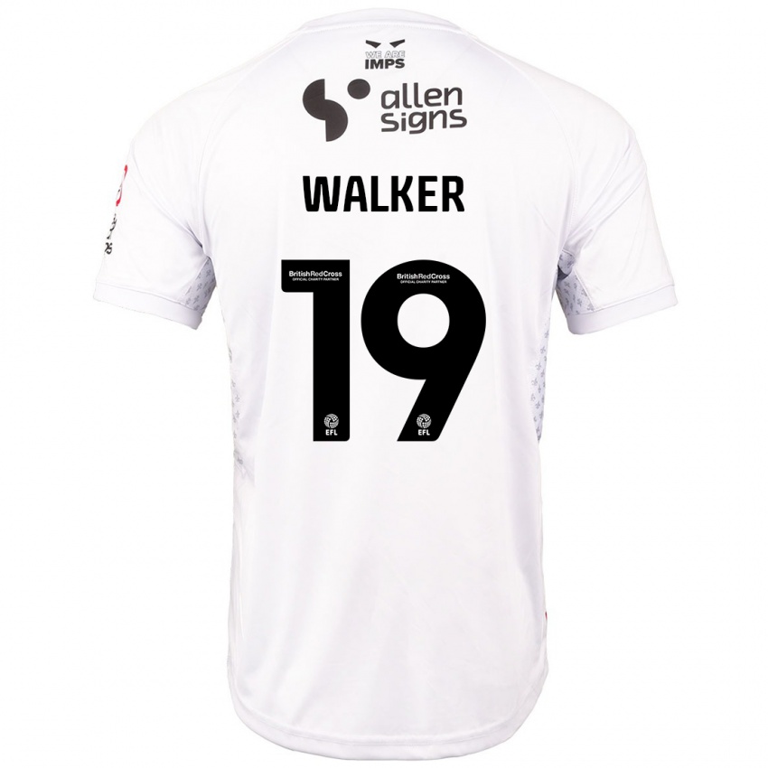 Kinder Tyler Walker #19 Rot Weiß Auswärtstrikot Trikot 2024/25 T-Shirt Schweiz