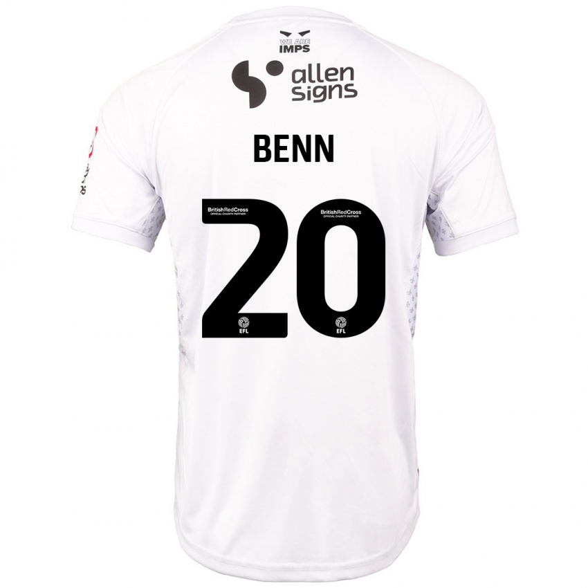 Enfant Maillot Jay Benn #20 Rouge Blanc Tenues Extérieur 2024/25 T-Shirt Suisse