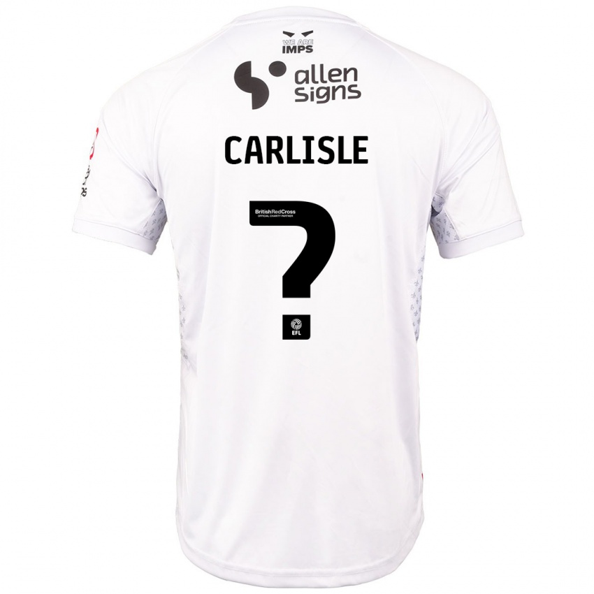 Kinder Charlie Carlisle #0 Rot Weiß Auswärtstrikot Trikot 2024/25 T-Shirt Schweiz