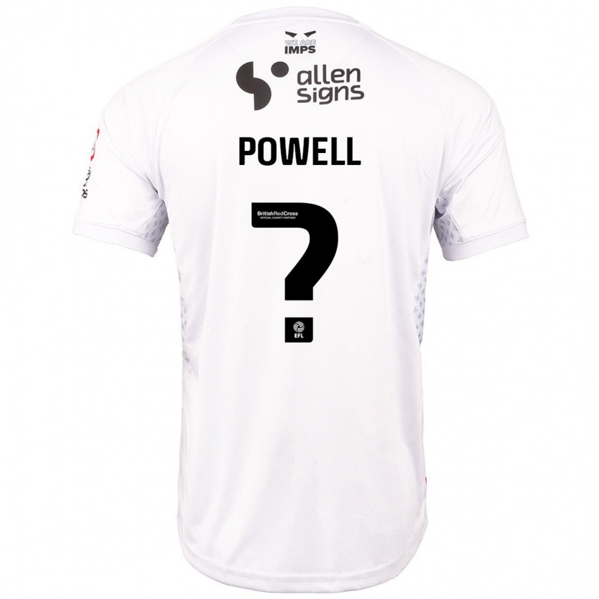 Enfant Maillot Darryl Powell #0 Rouge Blanc Tenues Extérieur 2024/25 T-Shirt Suisse