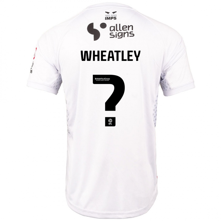 Enfant Maillot Kyrell Wheatley #0 Rouge Blanc Tenues Extérieur 2024/25 T-Shirt Suisse