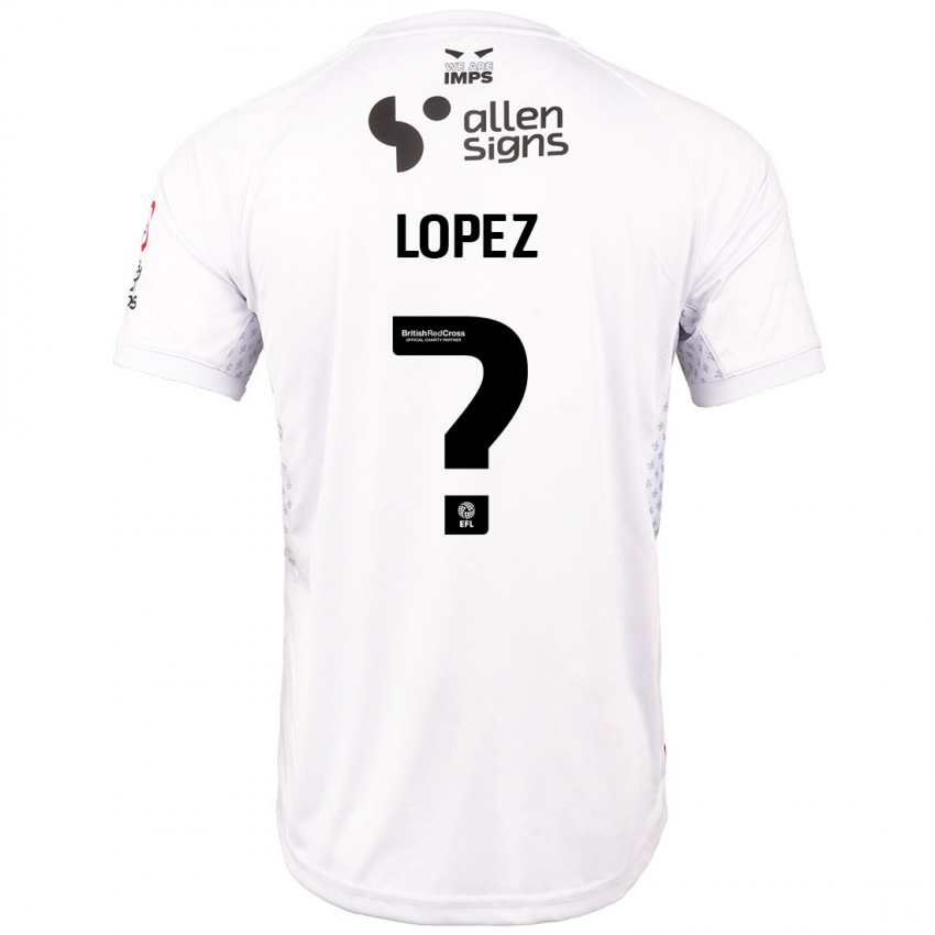 Kinder Jersey Lopez #0 Rot Weiß Auswärtstrikot Trikot 2024/25 T-Shirt Schweiz