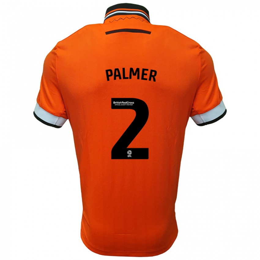 Kinder Liam Palmer #2 Orange Weiß Auswärtstrikot Trikot 2024/25 T-Shirt Schweiz