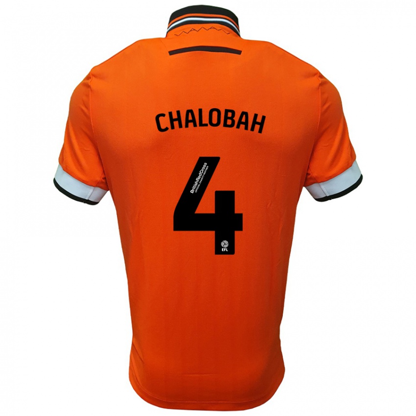 Kinder Nathaniel Chalobah #4 Orange Weiß Auswärtstrikot Trikot 2024/25 T-Shirt Schweiz