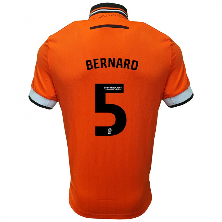 Kinder Di'shon Bernard #5 Orange Weiß Auswärtstrikot Trikot 2024/25 T-Shirt Schweiz