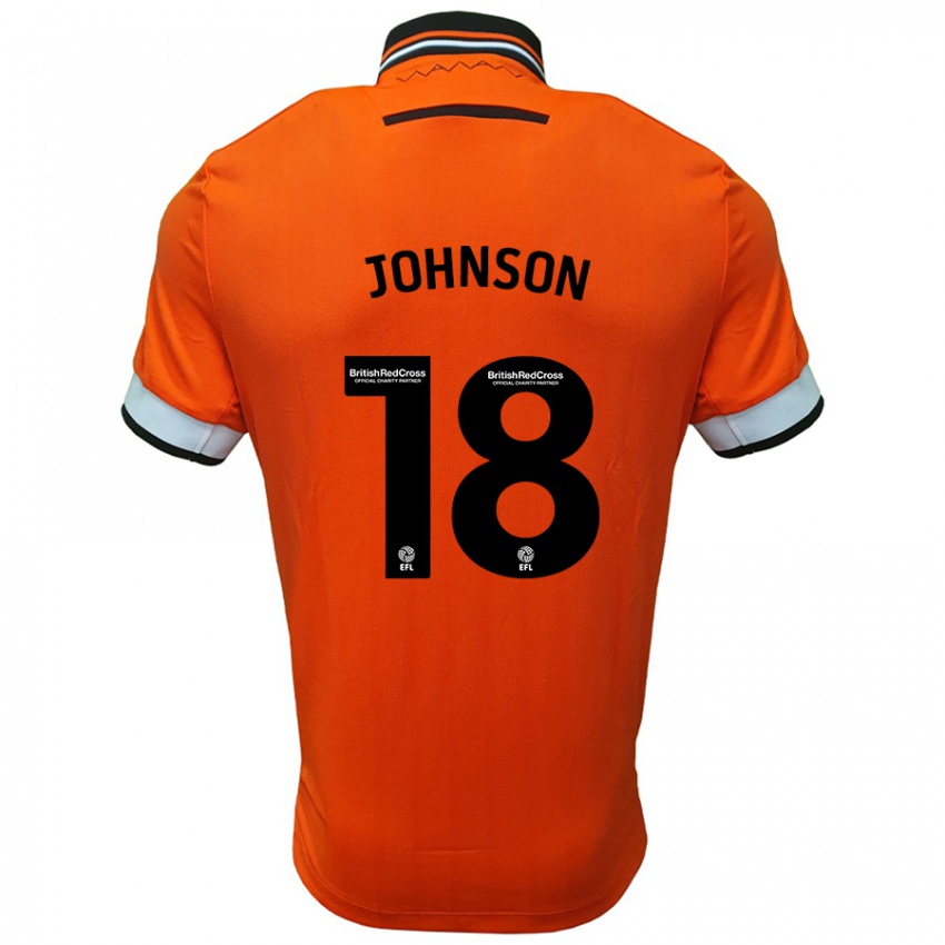 Kinder Marvin Johnson #18 Orange Weiß Auswärtstrikot Trikot 2024/25 T-Shirt Schweiz