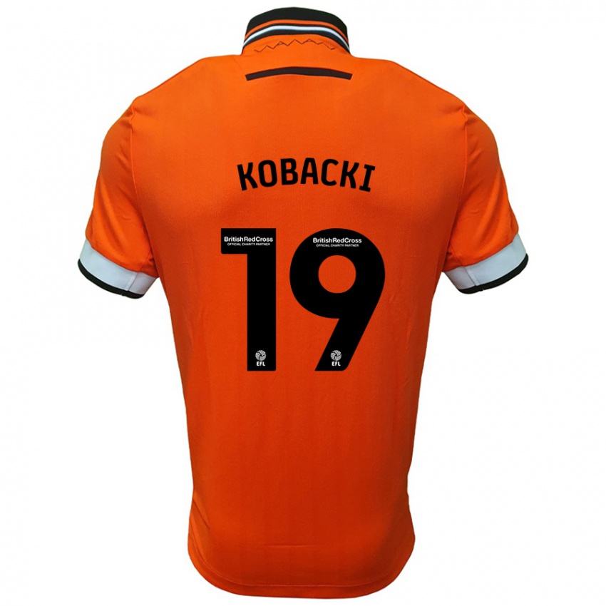 Kinder Olaf Kobacki #19 Orange Weiß Auswärtstrikot Trikot 2024/25 T-Shirt Schweiz