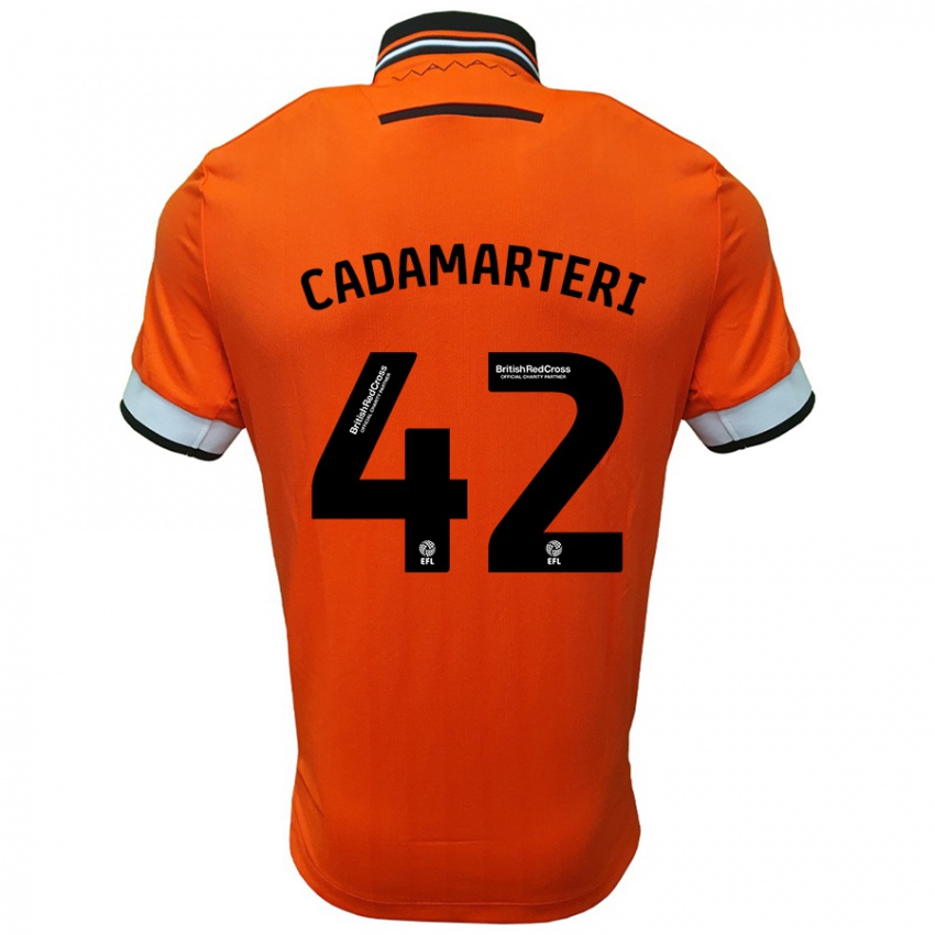 Kinder Bailey Cadamarteri #42 Orange Weiß Auswärtstrikot Trikot 2024/25 T-Shirt Schweiz