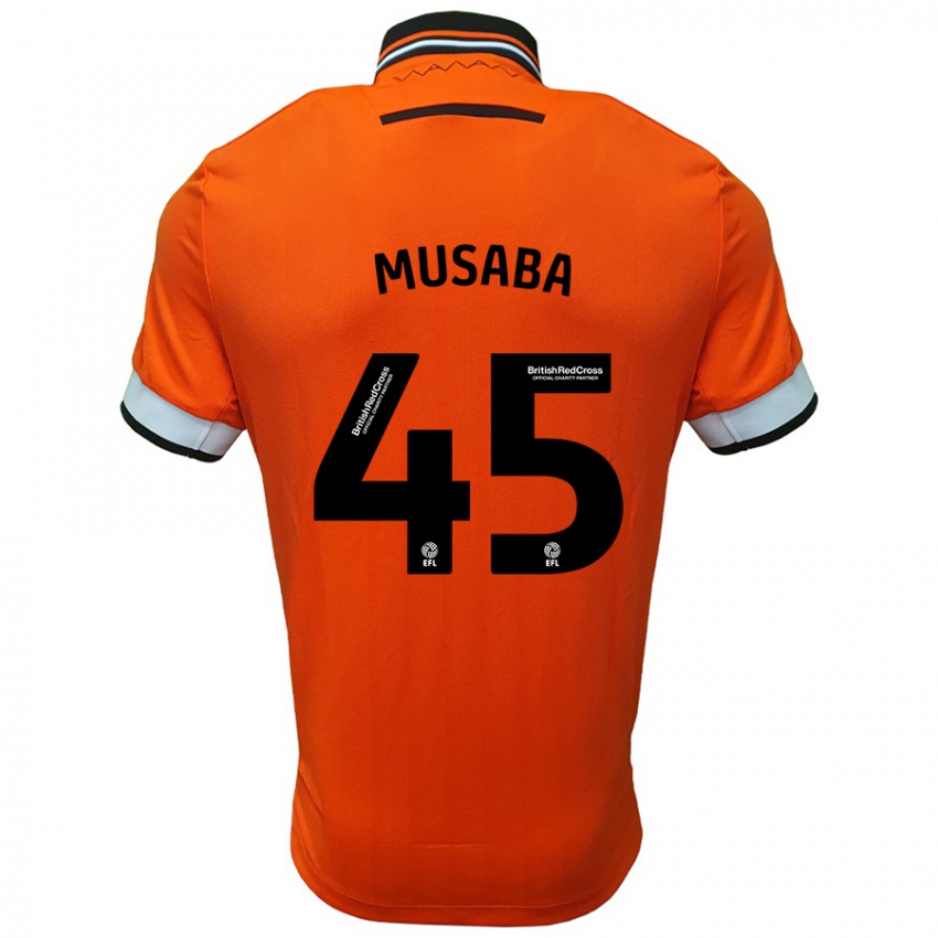 Kinder Anthony Musaba #45 Orange Weiß Auswärtstrikot Trikot 2024/25 T-Shirt Schweiz