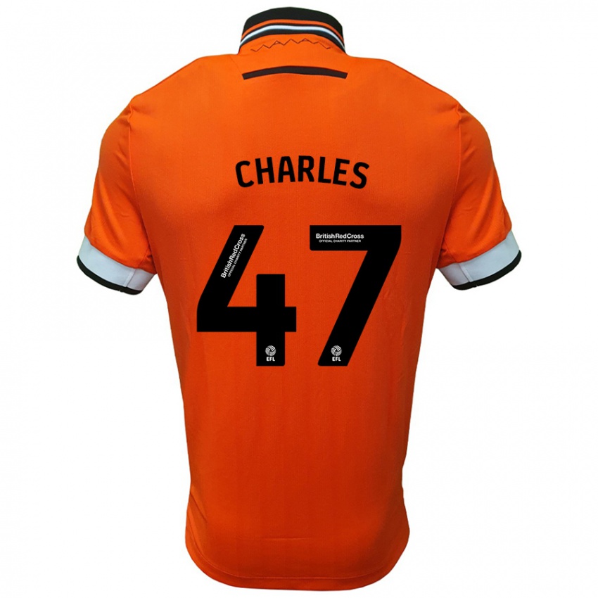 Kinder Pierce Charles #47 Orange Weiß Auswärtstrikot Trikot 2024/25 T-Shirt Schweiz