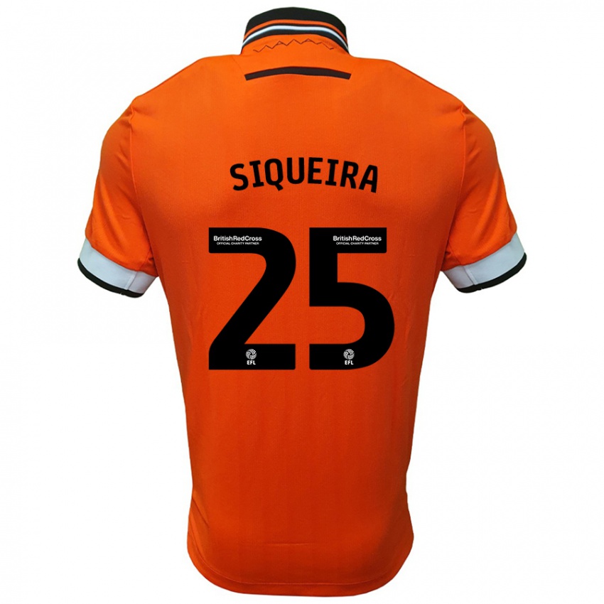 Kinder Guilherme Siqueira #25 Orange Weiß Auswärtstrikot Trikot 2024/25 T-Shirt Schweiz