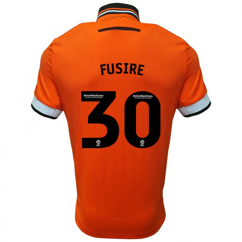 Kinder Sean Fusire #30 Orange Weiß Auswärtstrikot Trikot 2024/25 T-Shirt Schweiz