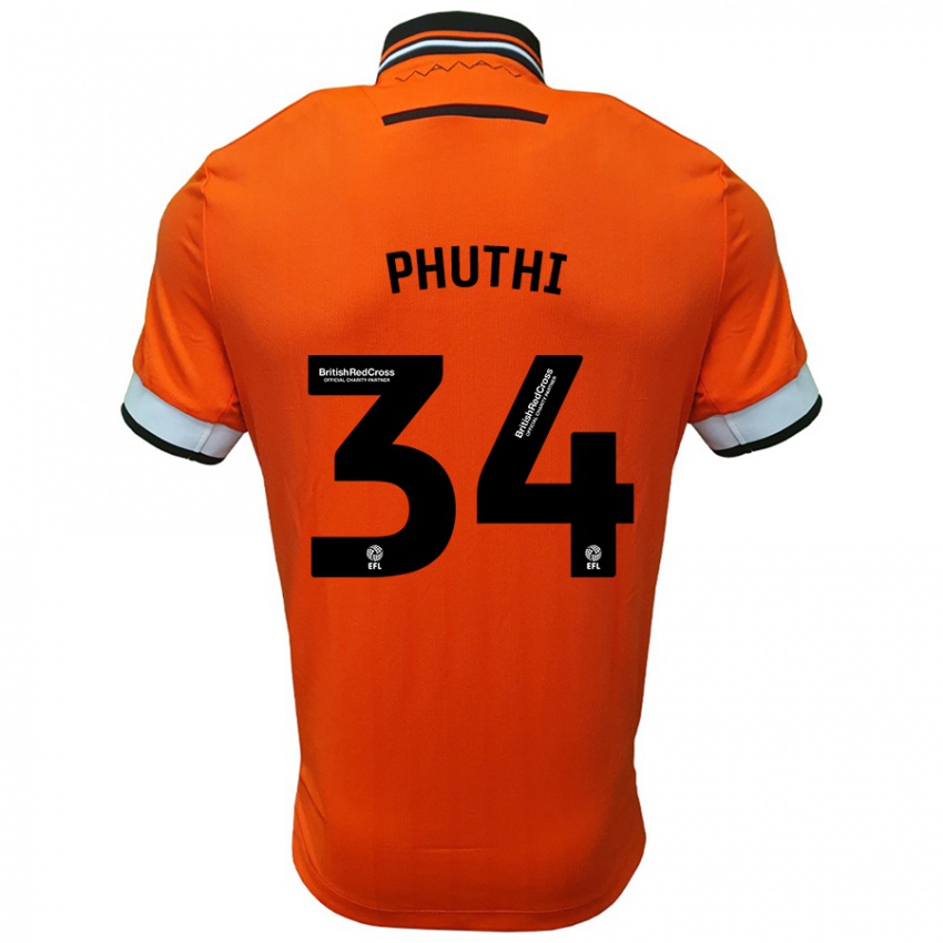 Kinder Joey Phuthi #34 Orange Weiß Auswärtstrikot Trikot 2024/25 T-Shirt Schweiz