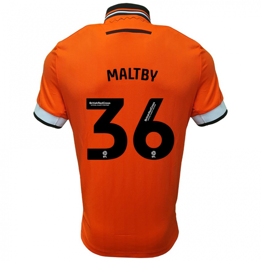 Kinder Mackenzie Maltby #36 Orange Weiß Auswärtstrikot Trikot 2024/25 T-Shirt Schweiz