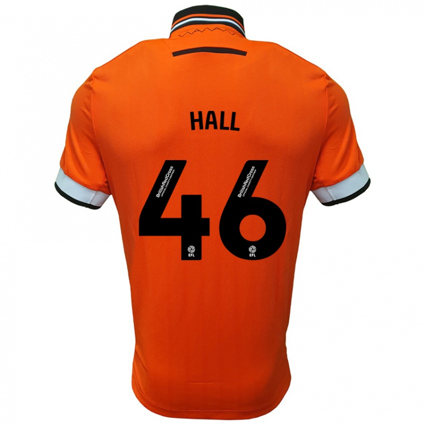 Kinder Jack Hall #46 Orange Weiß Auswärtstrikot Trikot 2024/25 T-Shirt Schweiz