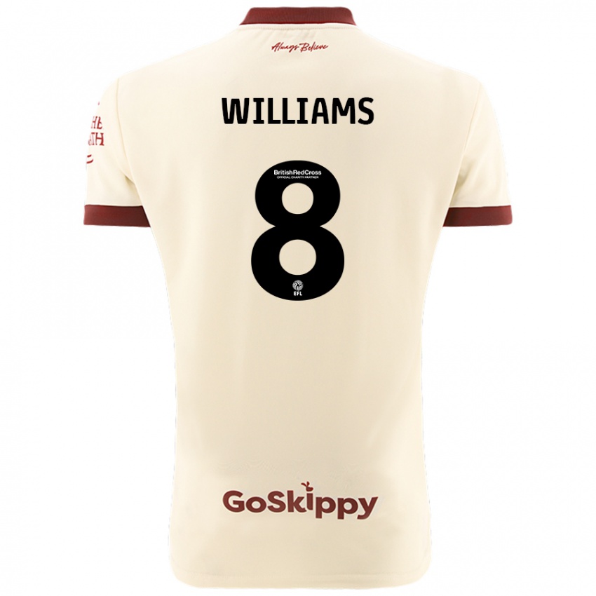 Kinder Joe Williams #8 Cremeweiß Auswärtstrikot Trikot 2024/25 T-Shirt Schweiz