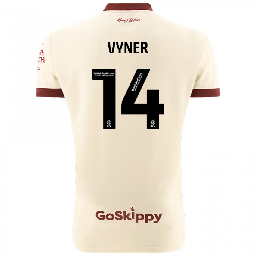 Kinder Zak Vyner #14 Cremeweiß Auswärtstrikot Trikot 2024/25 T-Shirt Schweiz