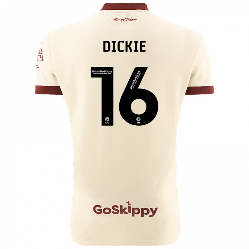 Kinder Rob Dickie #16 Cremeweiß Auswärtstrikot Trikot 2024/25 T-Shirt Schweiz