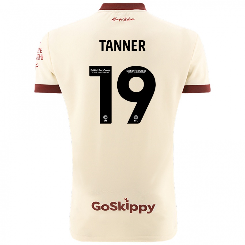 Enfant Maillot George Tanner #19 Blanc Crème Tenues Extérieur 2024/25 T-Shirt Suisse