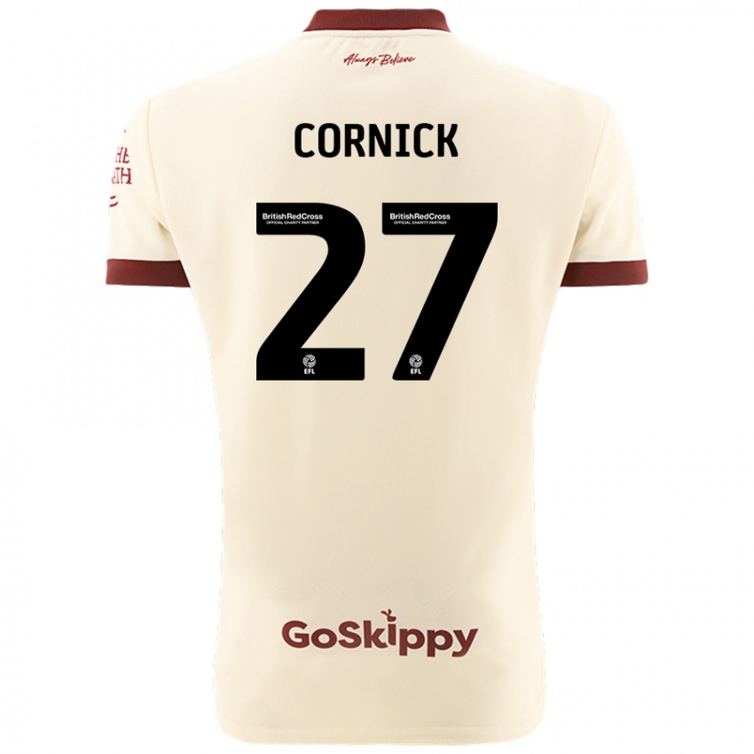 Kinder Harry Cornick #27 Cremeweiß Auswärtstrikot Trikot 2024/25 T-Shirt Schweiz