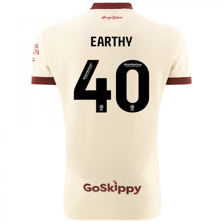 Kinder George Earthy #40 Cremeweiß Auswärtstrikot Trikot 2024/25 T-Shirt Schweiz