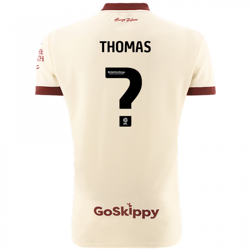 Kinder Olly Thomas #0 Cremeweiß Auswärtstrikot Trikot 2024/25 T-Shirt Schweiz