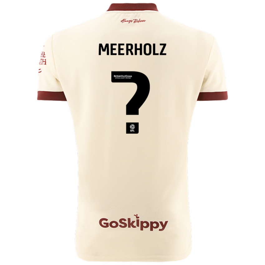 Kinder Jed Meerholz #0 Cremeweiß Auswärtstrikot Trikot 2024/25 T-Shirt Schweiz