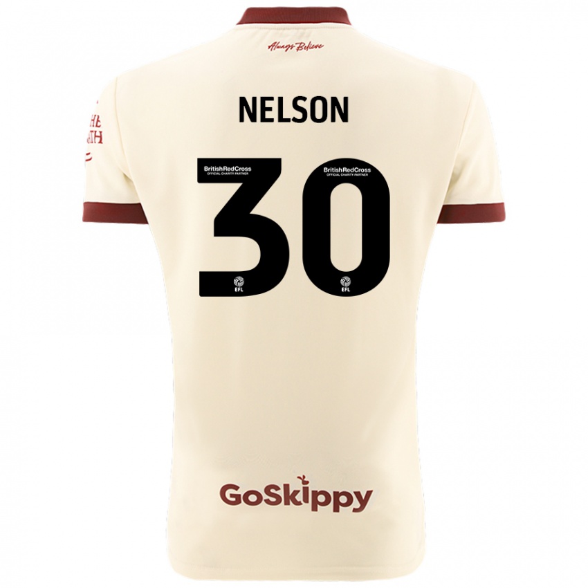 Kinder Raekwon Nelson #30 Cremeweiß Auswärtstrikot Trikot 2024/25 T-Shirt Schweiz