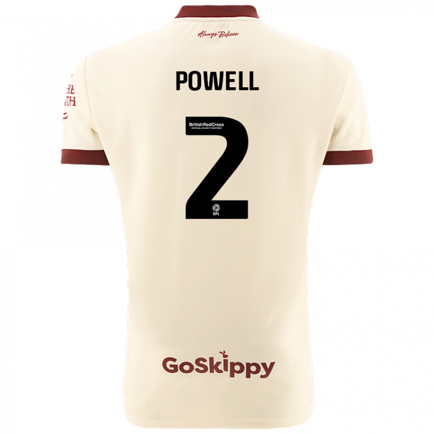 Kinder Ella Powell #2 Cremeweiß Auswärtstrikot Trikot 2024/25 T-Shirt Schweiz