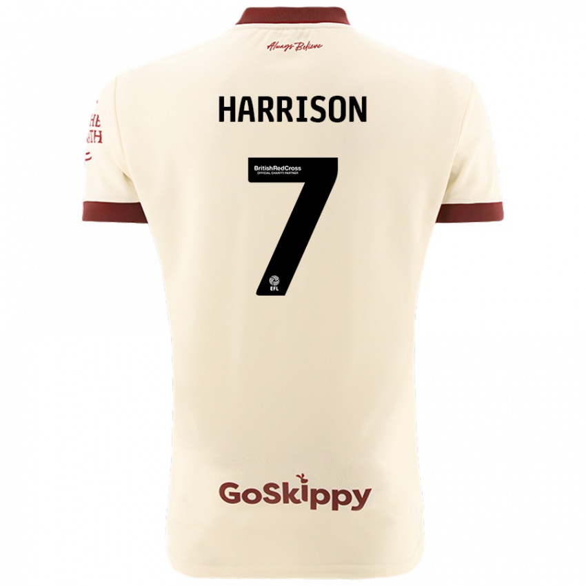 Kinder Abi Harrison #7 Cremeweiß Auswärtstrikot Trikot 2024/25 T-Shirt Schweiz