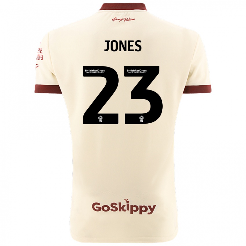 Kinder Carrie Jones #23 Cremeweiß Auswärtstrikot Trikot 2024/25 T-Shirt Schweiz