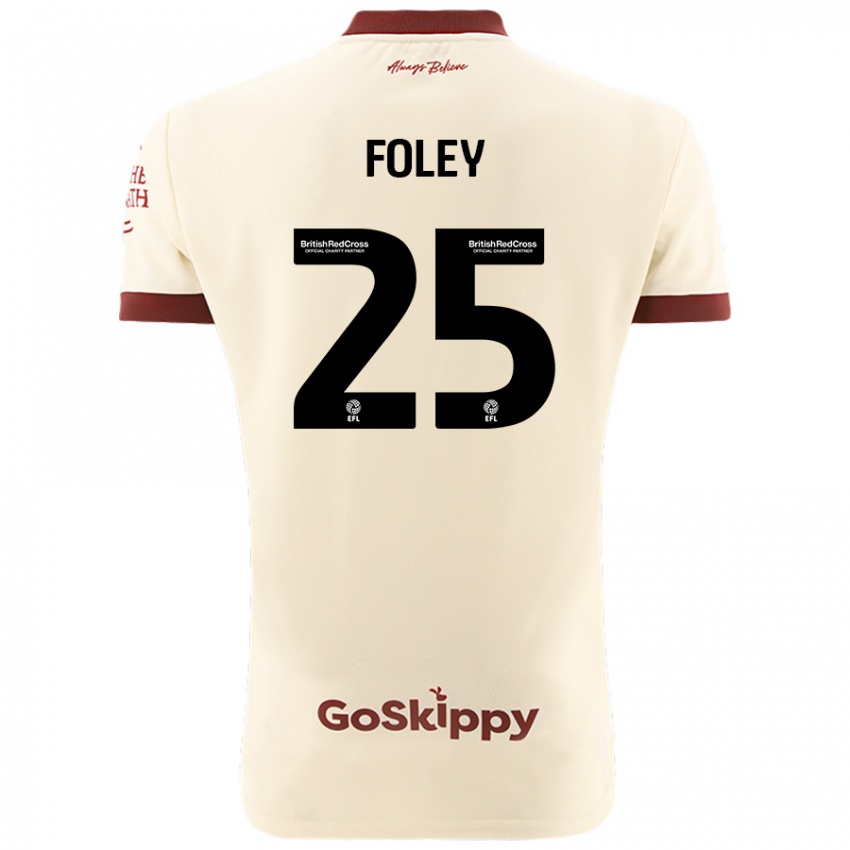 Kinder Erin Foley #25 Cremeweiß Auswärtstrikot Trikot 2024/25 T-Shirt Schweiz