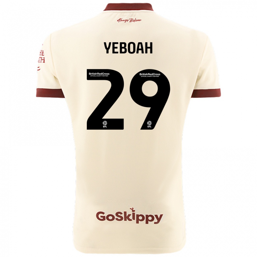 Enfant Maillot Ephraim Yeboah #29 Blanc Crème Tenues Extérieur 2024/25 T-Shirt Suisse